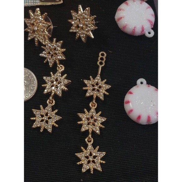 Sugarfix by baublebar snowflake earrings adjustable wear 2 ways - Picture 3 of 8